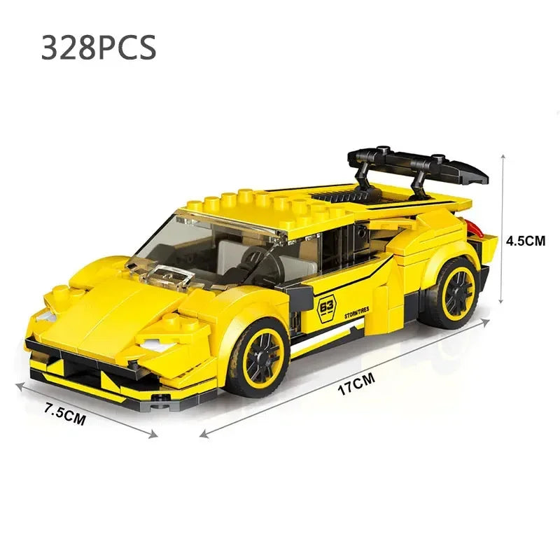 Supercar Model Building Block Kit