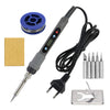 A precision soldering iron kit showing the iron, cable, and tips on a stand.