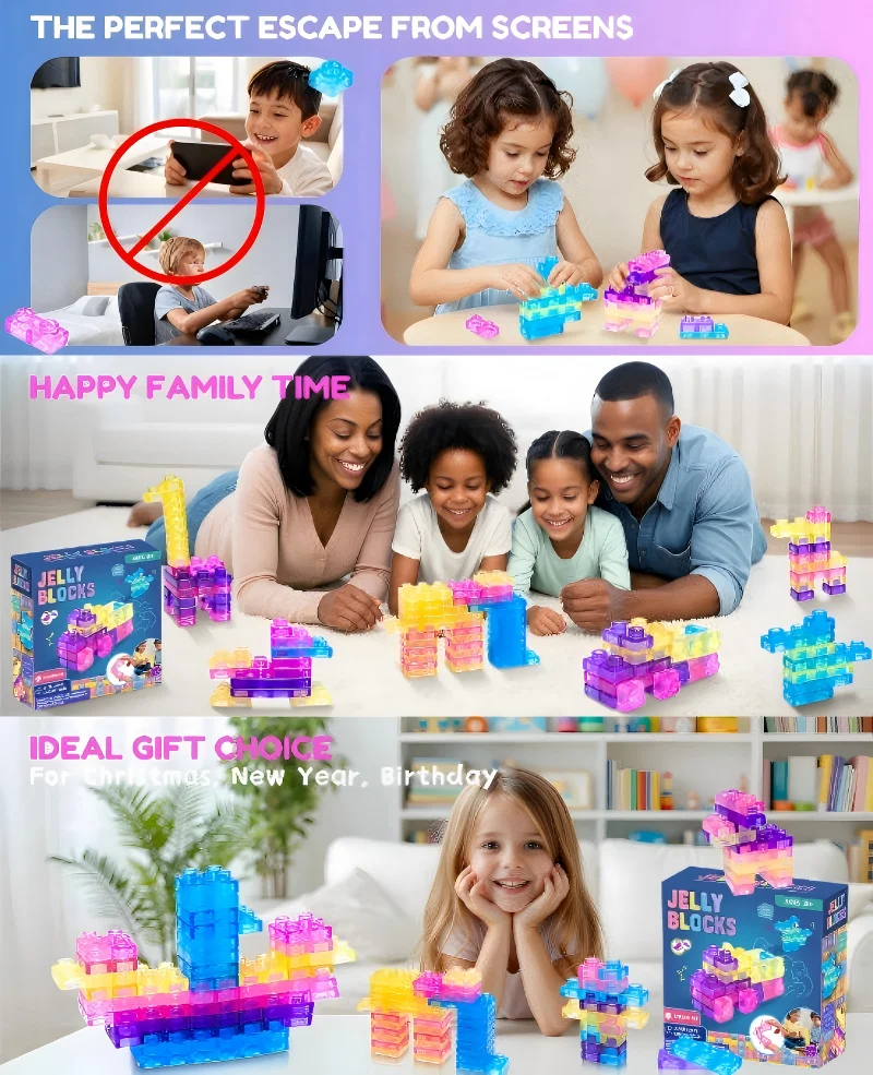 Soft Jelly Building Blocks for Creative Play