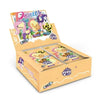 A box of My Little Pony Friendship Is Forever Shining Moon collectible cards featuring ponies and artwork.