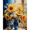 DIY Paint by Numbers Kit | Flowers in Vase | Acrylic Canvas Art with Frame