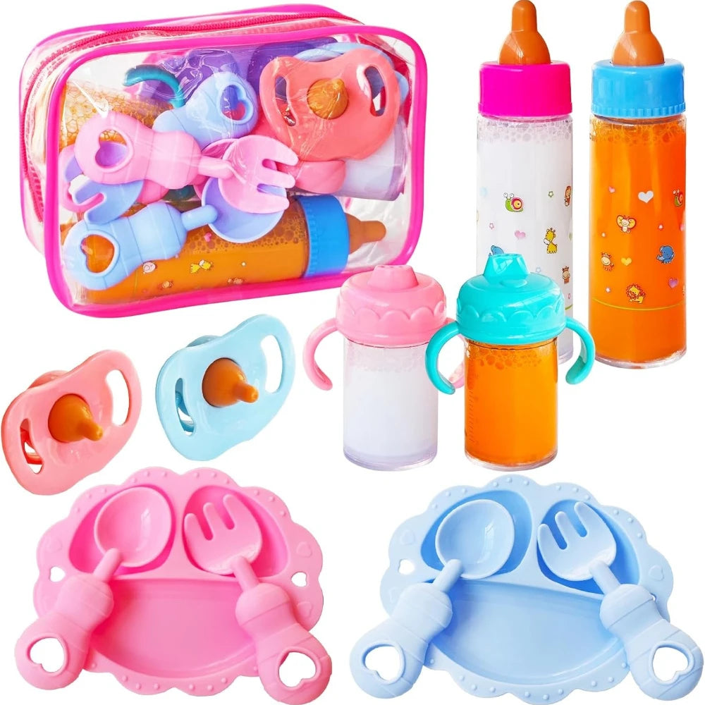Magic Disappearing Milk Bottle Pretend Play Set for Dolls