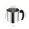 Stainless Steel Wax Melting Pitcher with Anti-Drip Spout