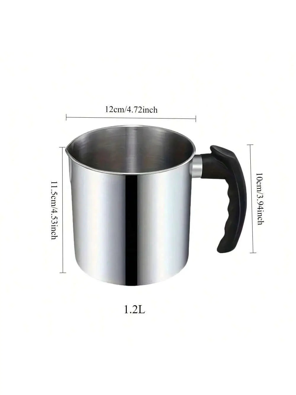 Stainless Steel Wax Melting Pitcher with Anti-Drip Spout