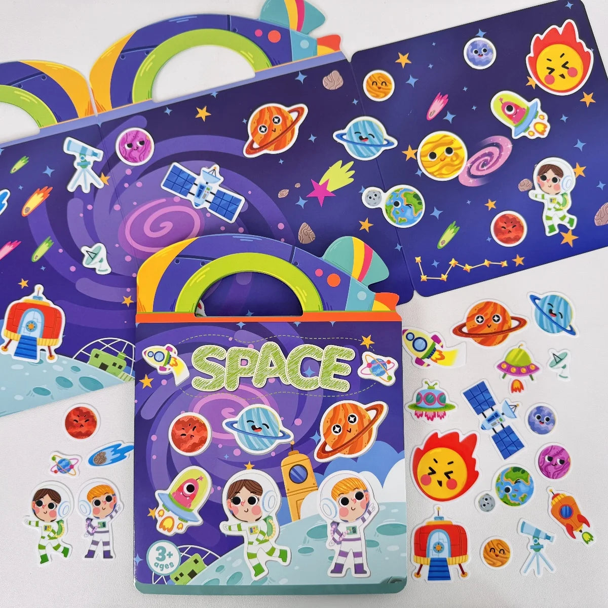 Reusable Sticker Book for Kids – Mess-Free Pretend Play & Learning Themes