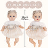 14-Inch Silicone Reborn Baby Doll with Interchangeable Outfits