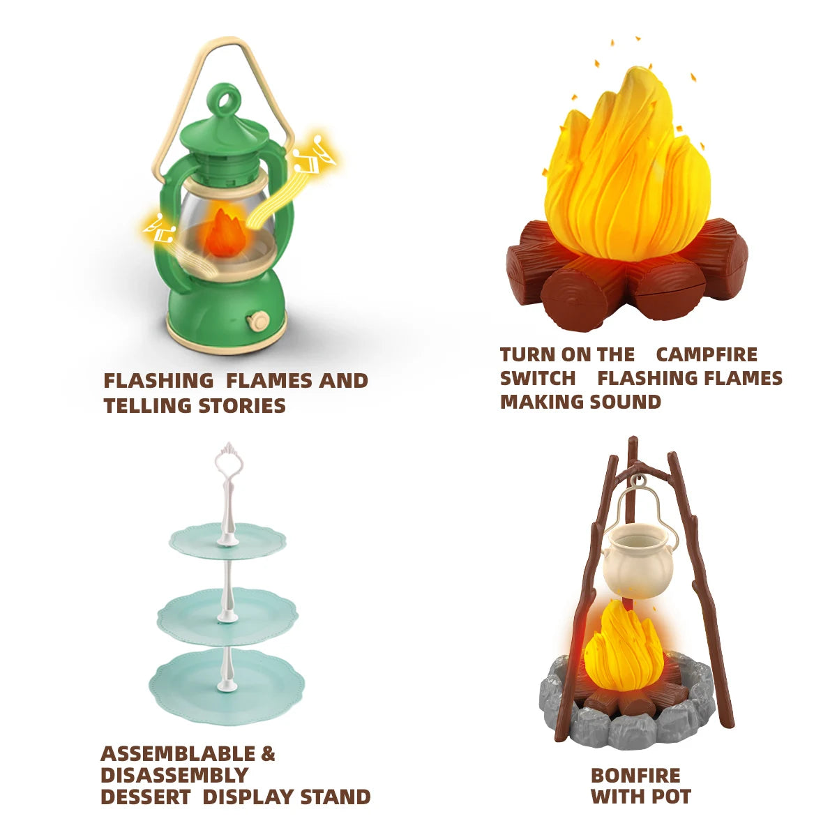 Interactive Kids Camping Playset with Light & Sound Effects