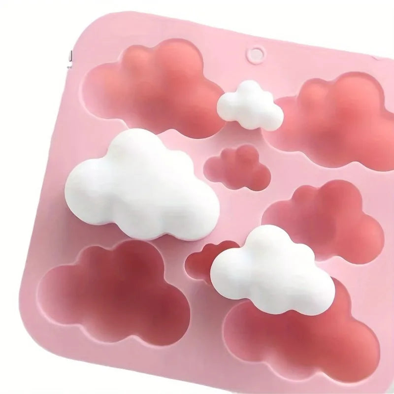 Silicone Cloud Mold for Candles and Desserts – 8-Cavity Flexible Pan