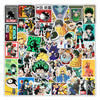 A collection of My Hero Academia anime decals and stickers featuring various characters and scenes.
