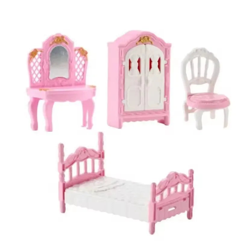 Dollhouse Furniture Set – 1:12 Scale Miniature Accessories for Bedroom, Living Room, Kitchen & Bathroom