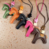 Handcrafted PU Leather Pony Bag Charm
