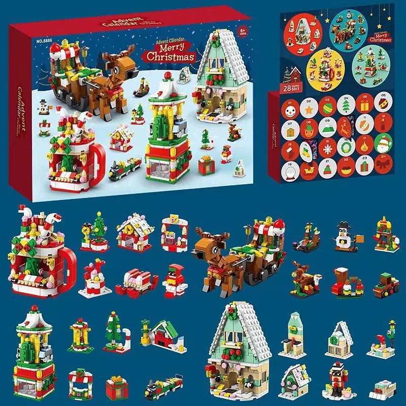 24-Day Christmas Advent Calendar with DIY Tree & Train Set