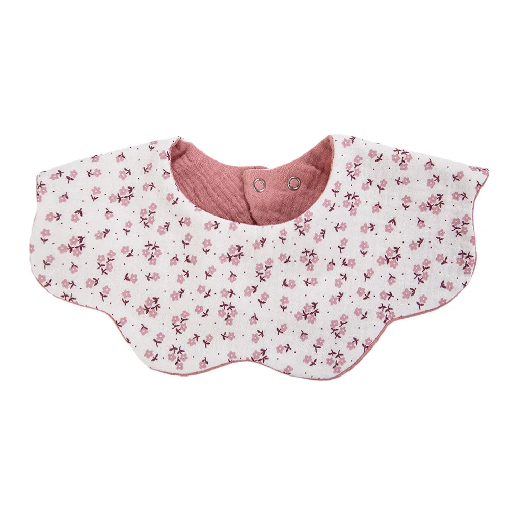 6-Layer Muslin Cotton Baby Bibs with Waterproof Backing