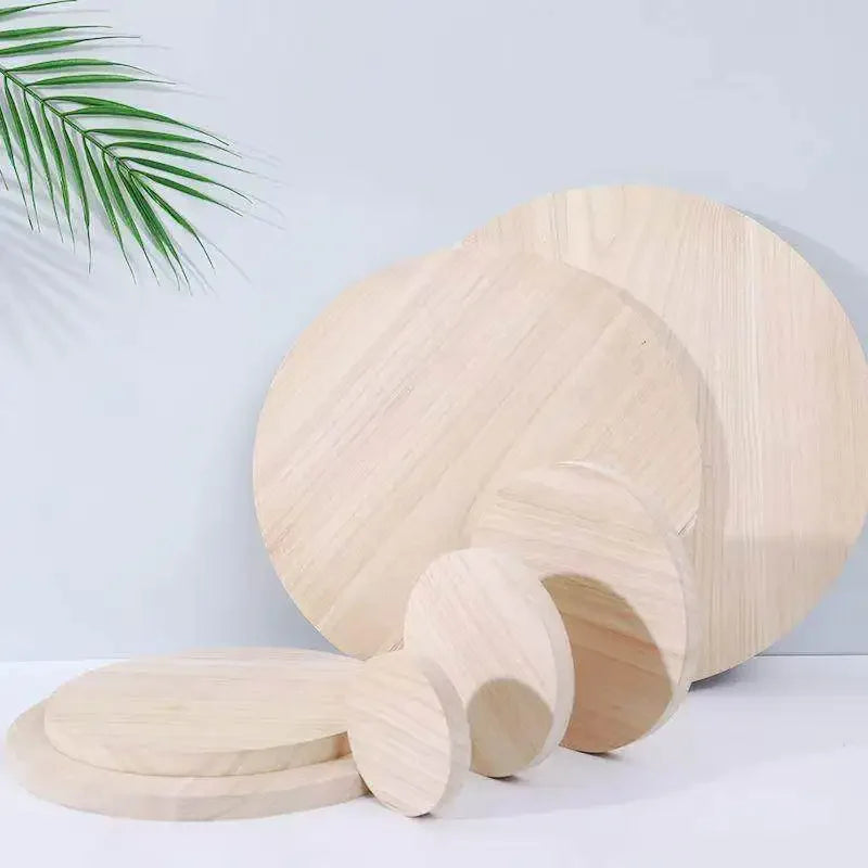 Round Solid Wood Sheets for DIY Crafts and Home Decor