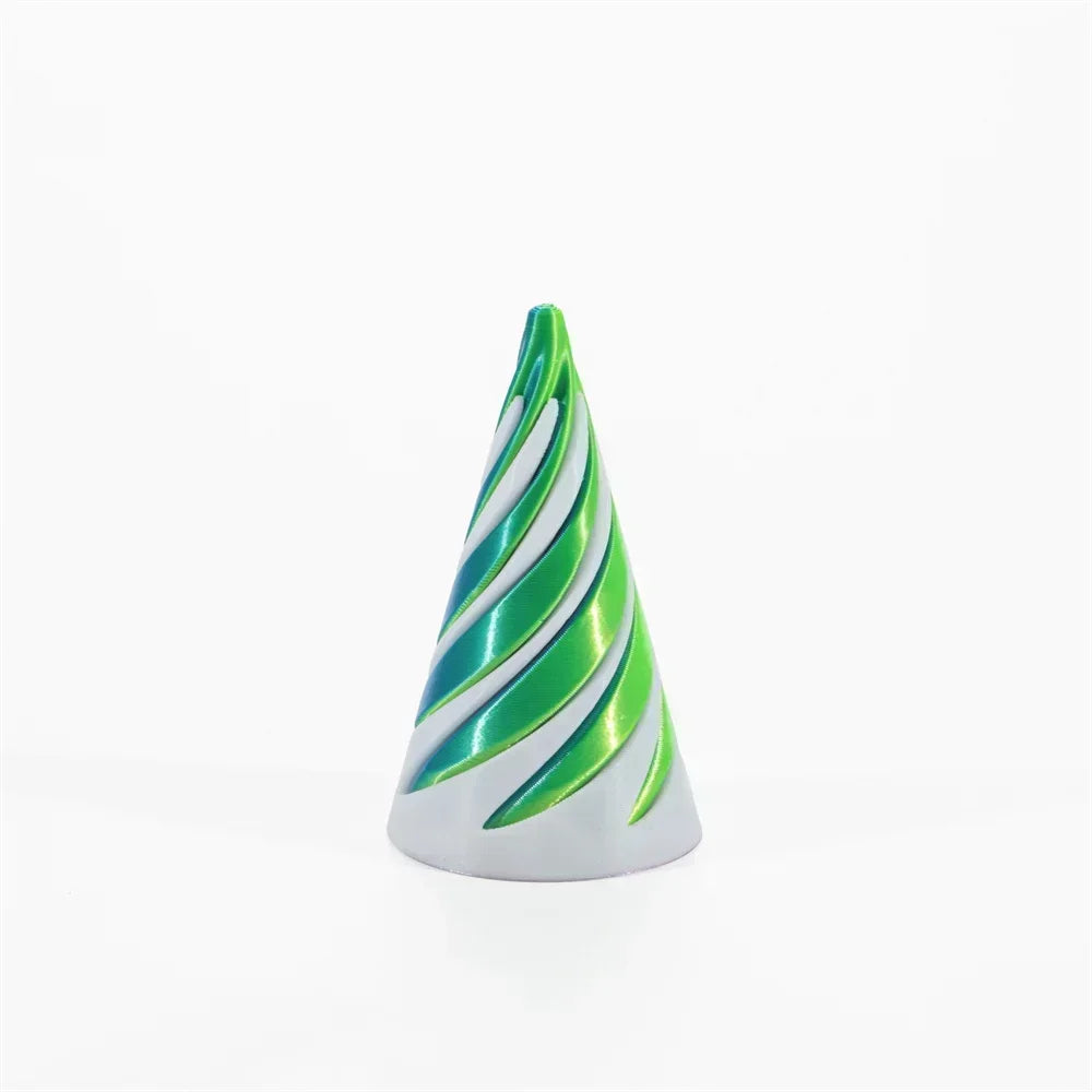 3D Printed Spiral Cone Passthrough Pyramid Sculpture