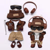 Retro Leather Jacket for 15/17cm Labubu Dolls