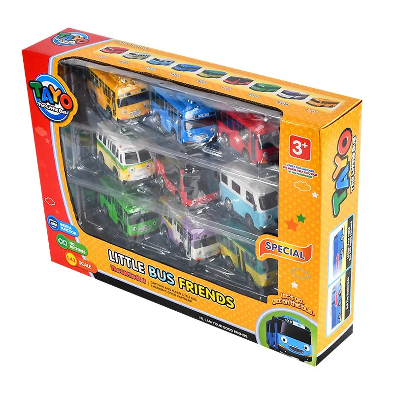 Pull-Back Mini Bus Toy with Openable Doors