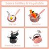 Kids Pretend Play Kitchen Set with Pots and Play Food