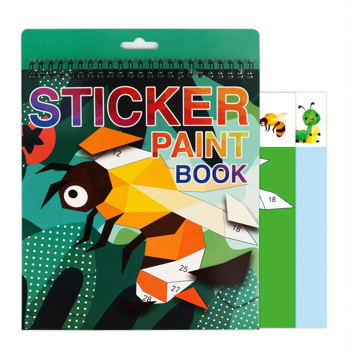 Animal Sticker by Number Book for Kids – 7 Pictures