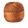 A ball of brown crochet thread used for tatting and embroidery.