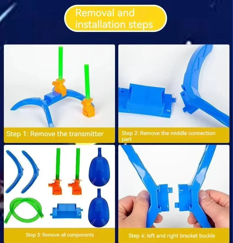 Glowing Stomp Rocket Launcher for Kids – Outdoor Step-to-Launch Toy with Soft Foam Tip