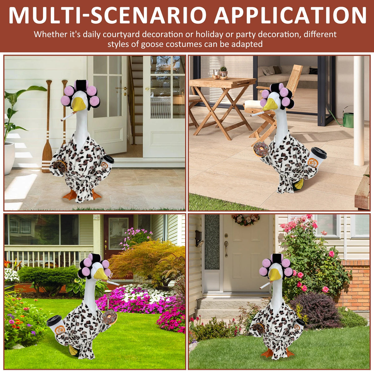 Whimsical Lawn Goose Outfit Set with Accessories
