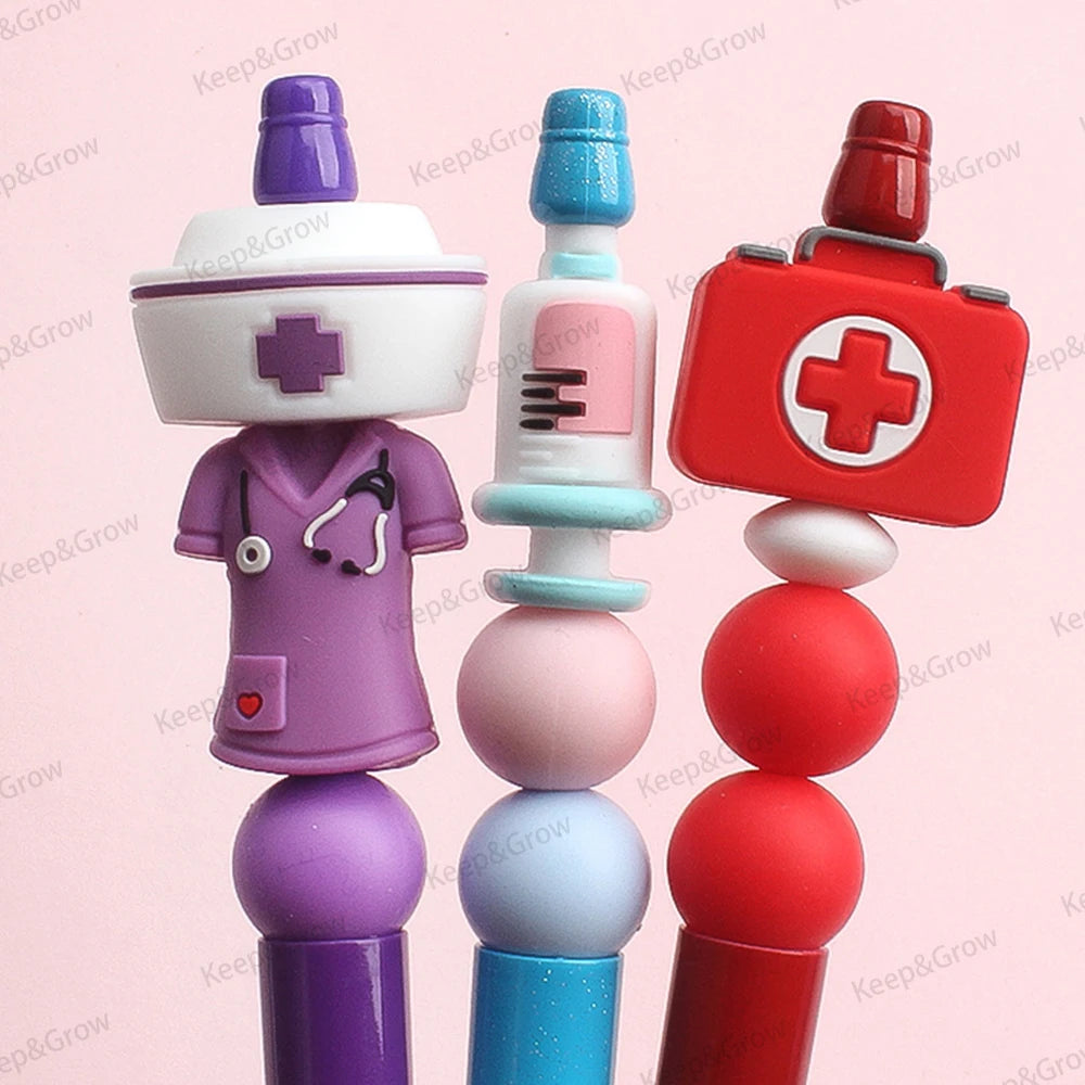 Nurse-Themed Silicone Focal Beads for Jewelry Making and DIY Crafts