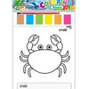 Coloring page for a crab featuring a large outline for coloring.