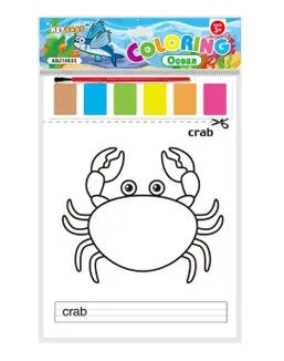 Coloring page for a crab featuring a large outline for coloring.