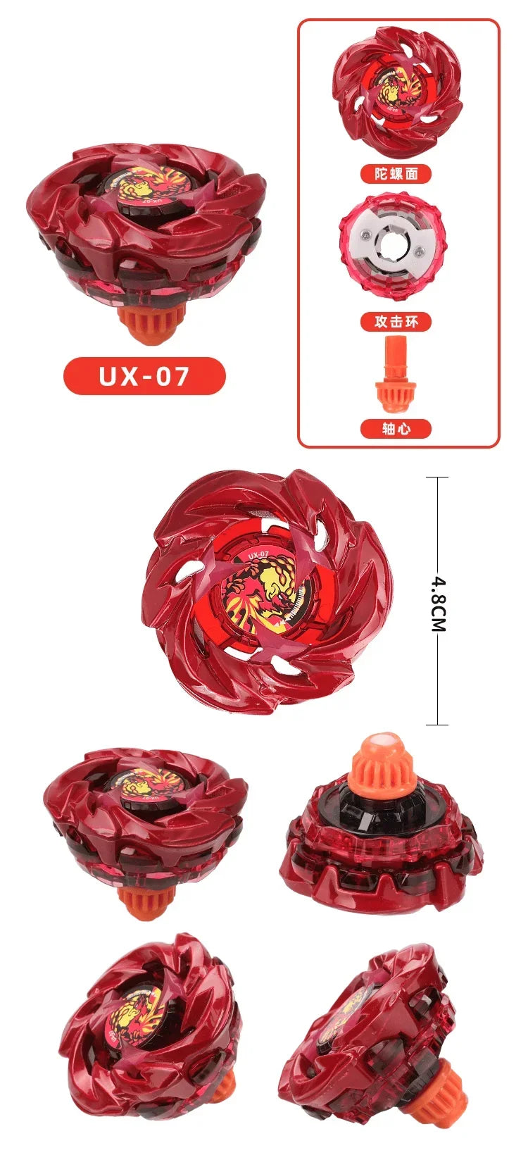 Metal Spinning Top Battle Toy with Launcher