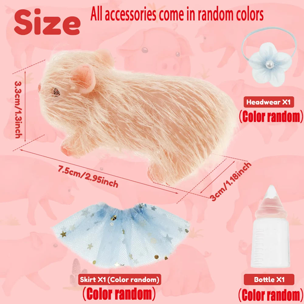 Realistic Soft Silicone Piglet Plush Toy