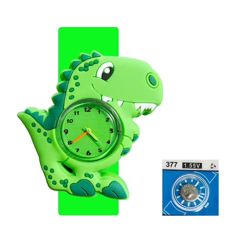 Kids' Cartoon Dinosaur Digital Watch with Silicone Band