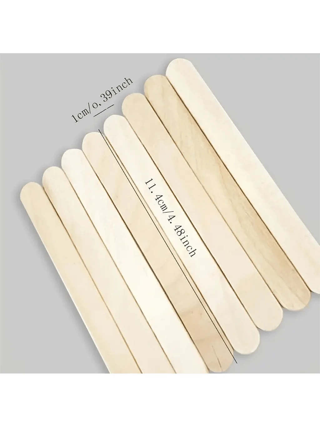 Natural Wooden Craft Sticks for DIY Projects and Waxing