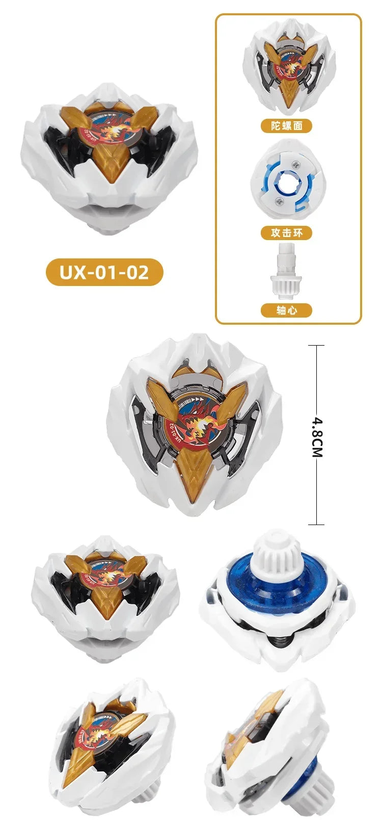 Metal Spinning Top Battle Toy with Launcher