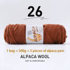 Luxurious Alpaca Wool Blend Yarn — 500g Thick Knitting Yarn