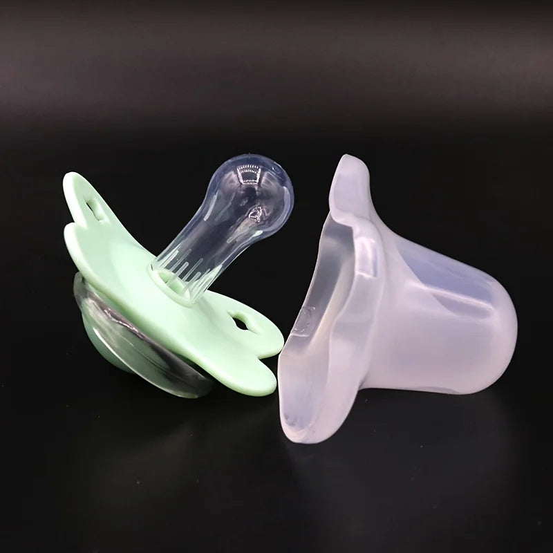 Silicone Baby Pacifier with Flower Design and Protective Cover