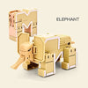 A beige alphabet robot toy set featuring the letter M, designed for learning.