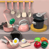 Kids Pretend Play Kitchen Set with Pots and Play Food