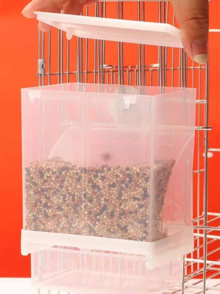 Clear Anti-Spill Parrot Bird Feeder