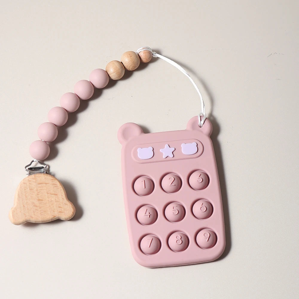 Baby Silicone Remote Control Teether Toy for Soothing Gums