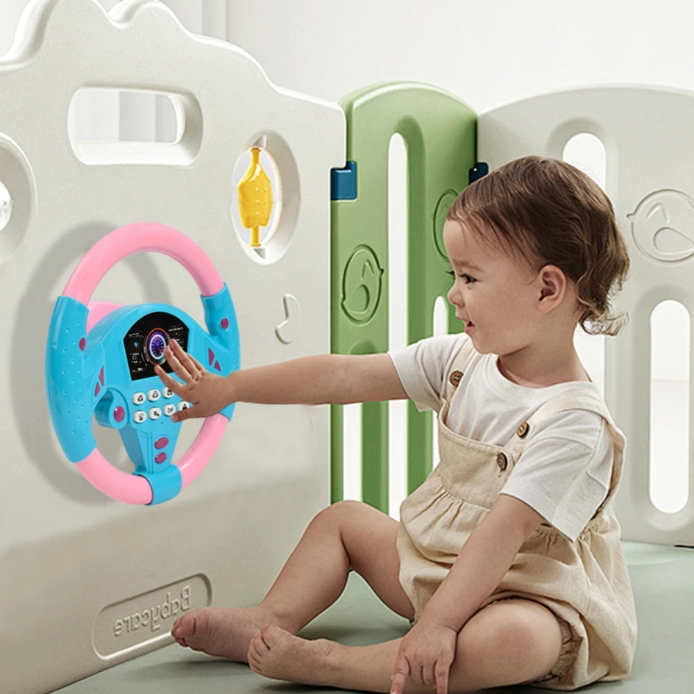 Interactive Steering Wheel Toy with Lights and Sounds for Kids