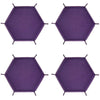 Purple foldable PU leather hexagonal dice tray for tabletop games and desk organization