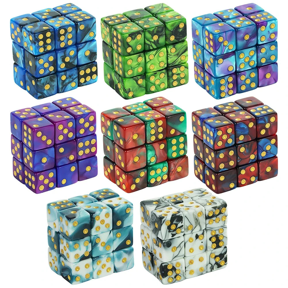 Classic Acrylic Dice Set – 12mm Six-Sided with Standard Dots