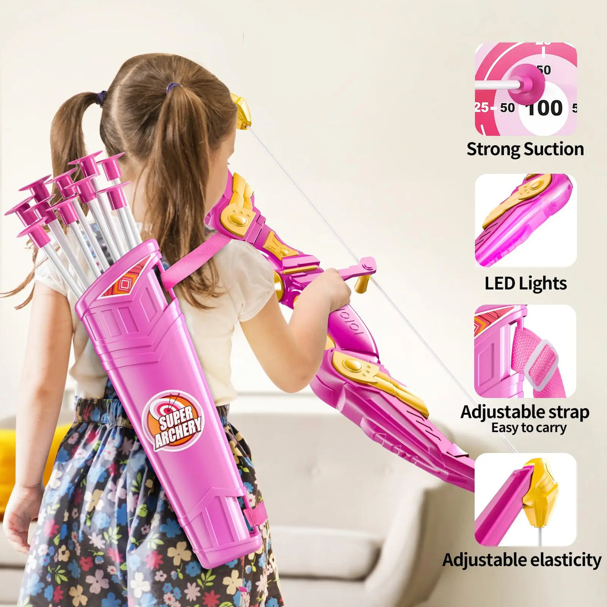 Kids Archery Bow and Arrow Set – Indoor & Outdoor Play