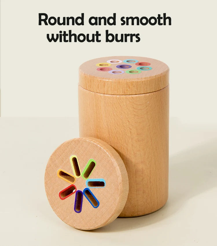 Wooden Color Sorting Toy for Toddlers – Montessori Fine Motor Skills Game