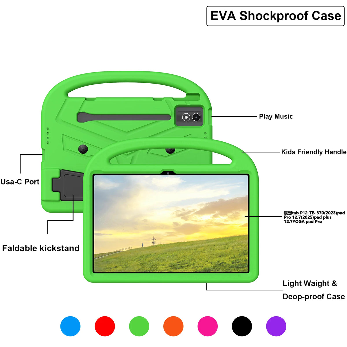 Kids Cute Sparrows EVA Tablet Case for Lenovo 12.7" Models