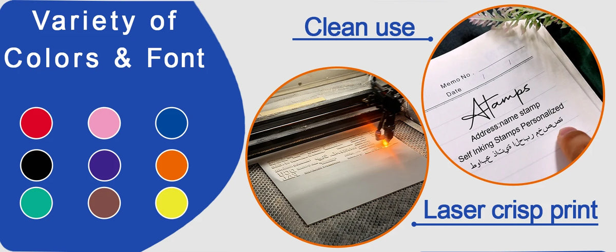 Customizable Self-Inking Rubber Stamp