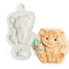 White silicone baking mold shaped like an elephant for cookies and cupcakes