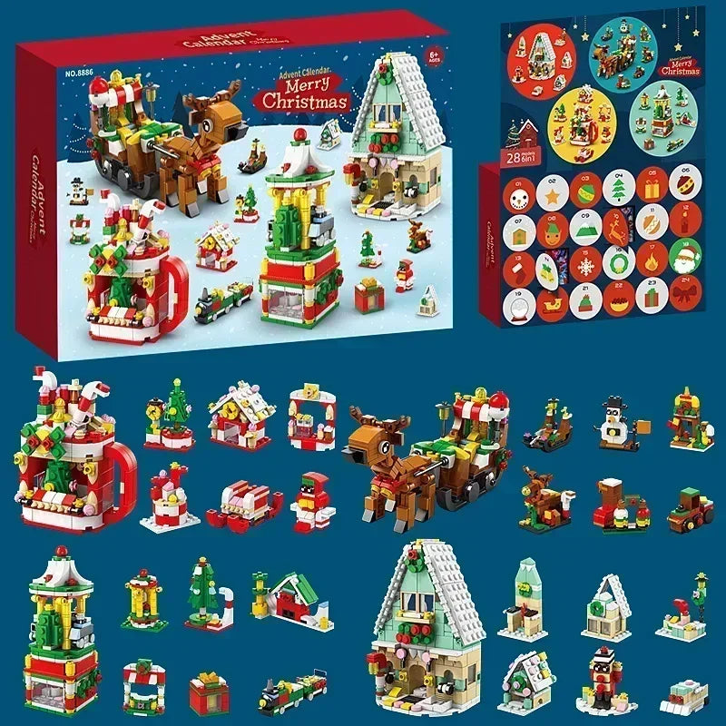 24-Day Christmas Advent Calendar with DIY Tree & Train Set