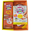 A box of Mini Geladeira Mini minis collectible toys with a refrigerator theme.